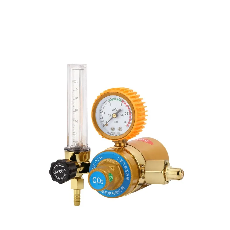 36/220V CO2 Pressure Regulator Carbon Dioxide Pressure Reducer Heated Pressure Gauge Meter Flowmeter for MIG/TIG Welding