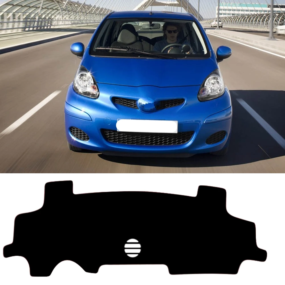 Anti-UV Dashboard Cover Protective Mat Pad Car Accessories Dash Sunshade Carpet For Citroen C1 Toyota Aygo Peugeot 107 2005-2014
