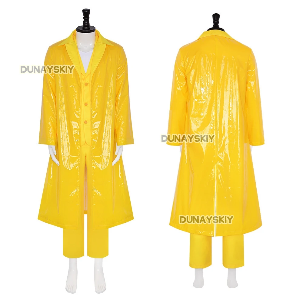 2024 The Fall Guy Movie Cosplay Colt Seavers Yellow Raincoat Coat Pant Uniform Suit Outfit Party Carnival Halloween Costume