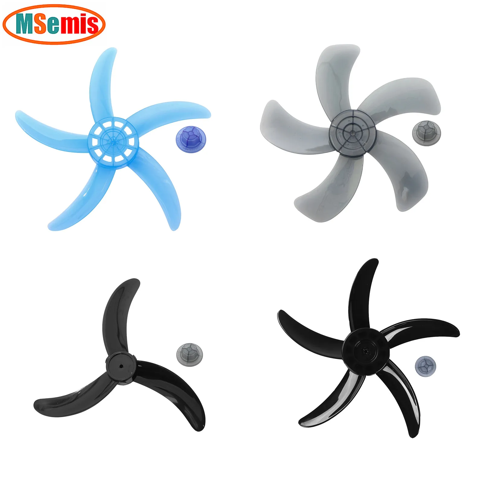 

Universal Plastic Fan Blade with Nut Cover Replacements for Household Fans Standing Fans