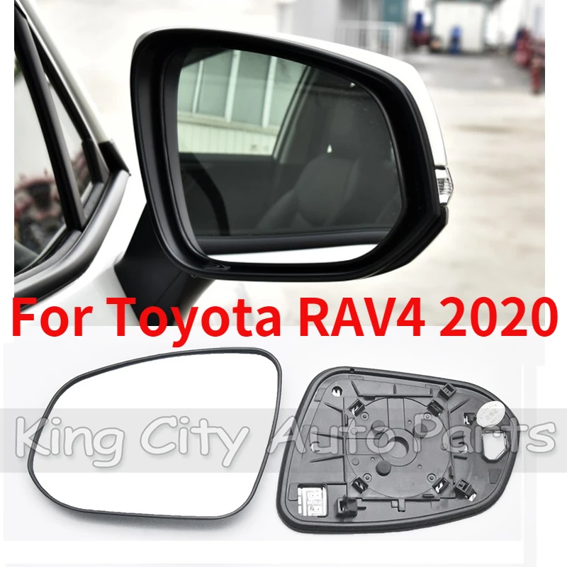 CAPQX Für Toyota RAV4 2020 Auto Zubehör Seite Rückspiegel Glas Auto Rückspiegel Rückfahr Objektiv Mit Heizung oder nicht