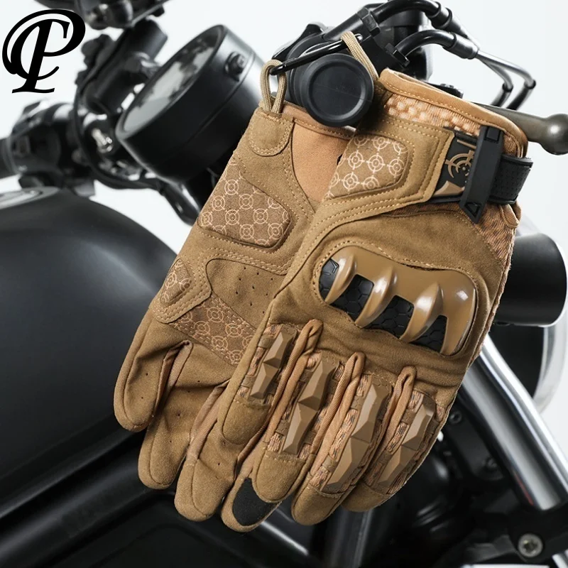 

Tactical MotorcycleGloves Men Rubber Soft Shell Protective Sports Training Climbing Anti-Slip Wear-Resistant guantes moto Gloves