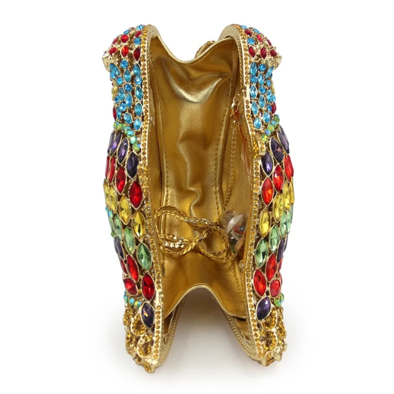 حقيبة يد الببغاء الماسية من ماركيز، حقيبة سهرة بتصميم طيور غريبة مع كريستالات. OEM محفظة طباعة الحيوان المخصصة، منخفضة موك بالجملة f #4