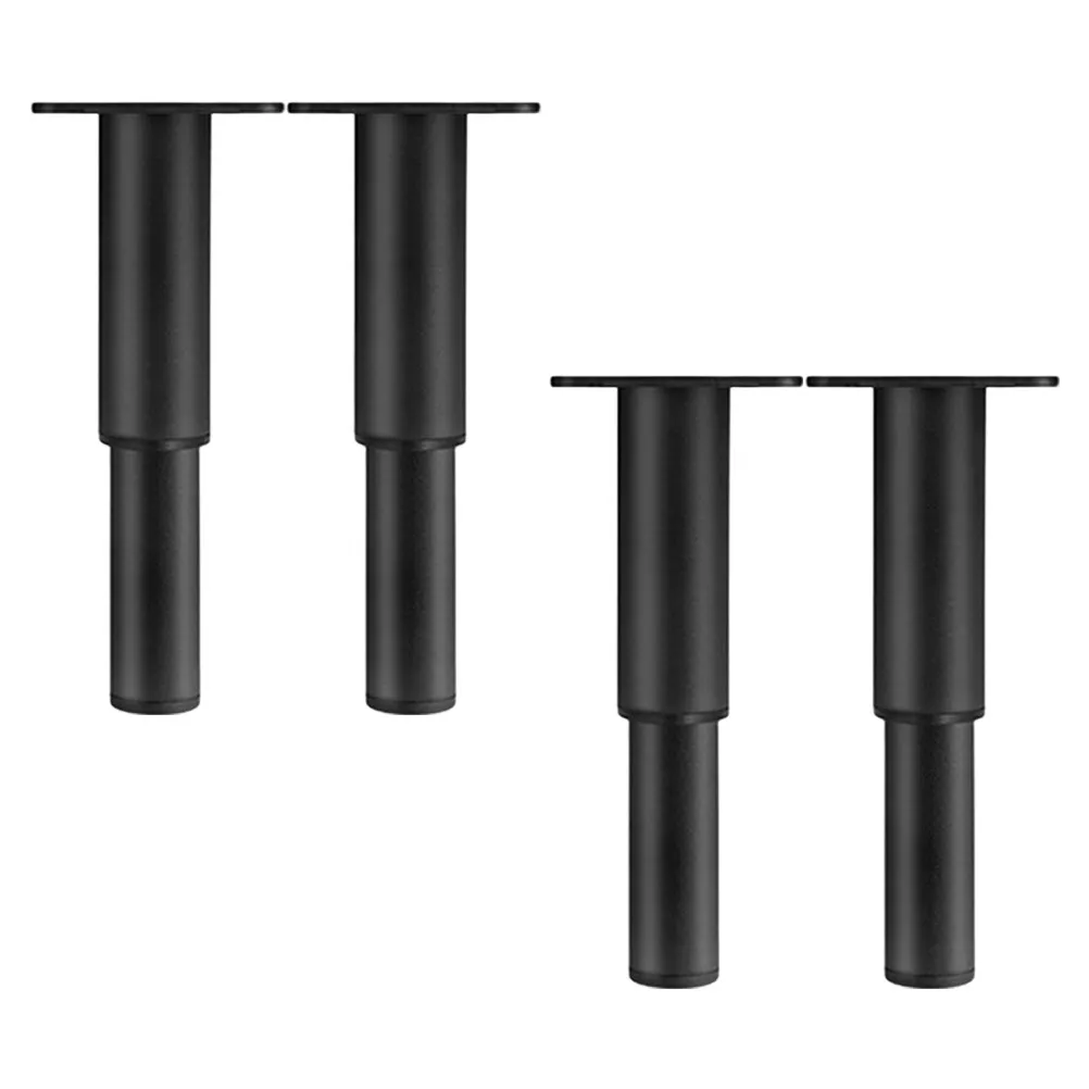 4Pcs Adjustable Metal Furniture Legs Sturdy Steel Rubber Construction for Couch Dresser Table Sofa Support Modern Sleek Finish