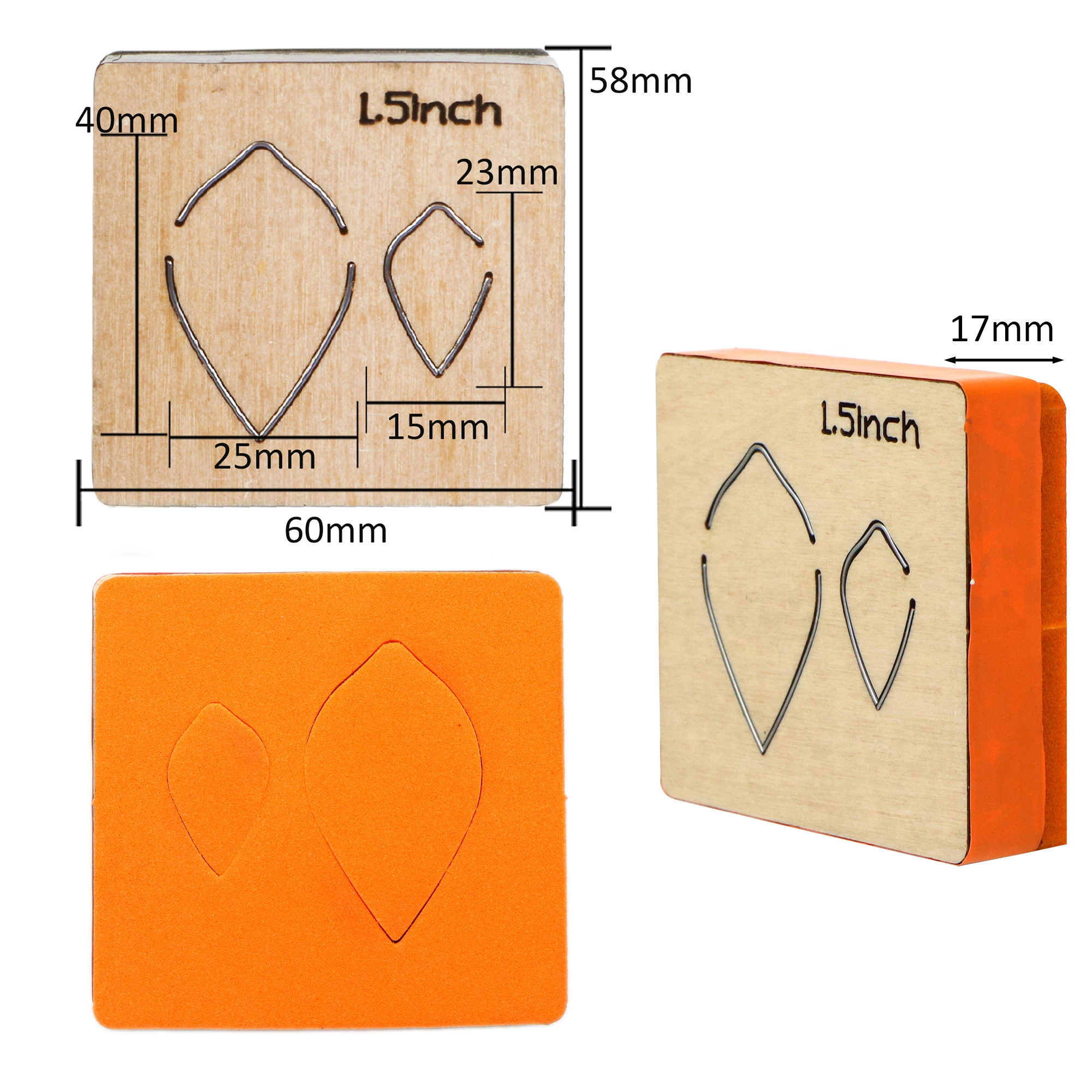 Earring Diy Knife Mold Bow Wooden Cutting Dies Cutting Mold Hair Clips Suitable For Common Big Shot And Sizzix Machines