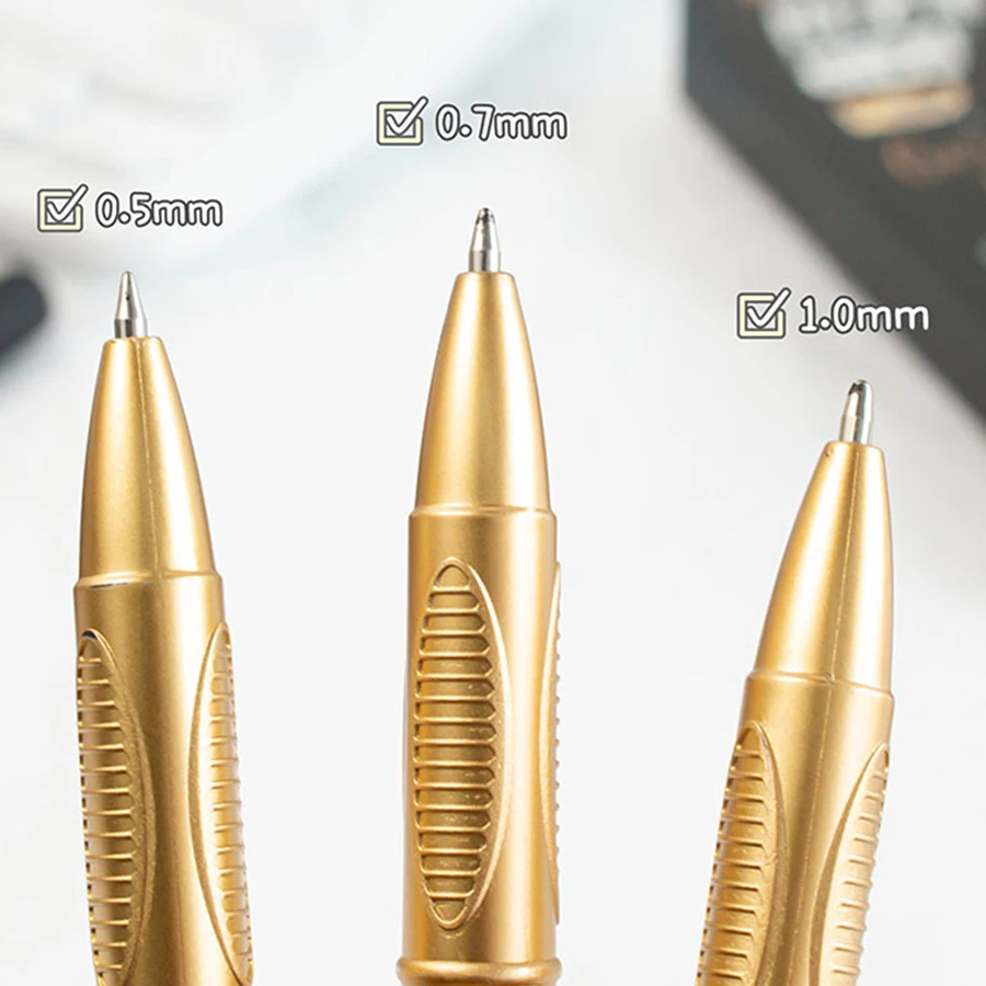 5 Teile/paket Große Kapazität Gel Stift 0,5/0,7/1,0mm Spitze Schwarz Tinte Unterschrift Stift Schreiben Business Büro liefert Schule Schreibwaren – Detail 6