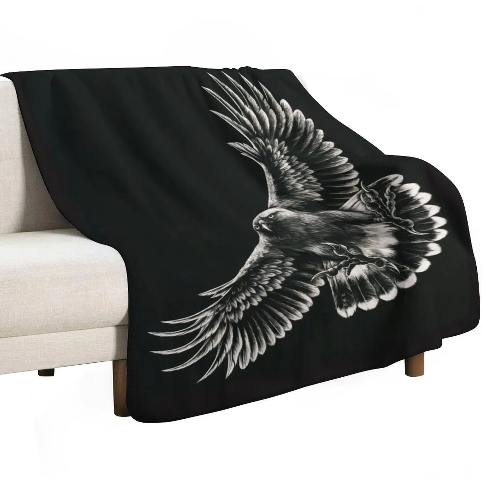 Mariposa the Harris Hawk Throw Blanket Luxury St Soft Plaid Flannel Nap Soft blankets and throws Blankets