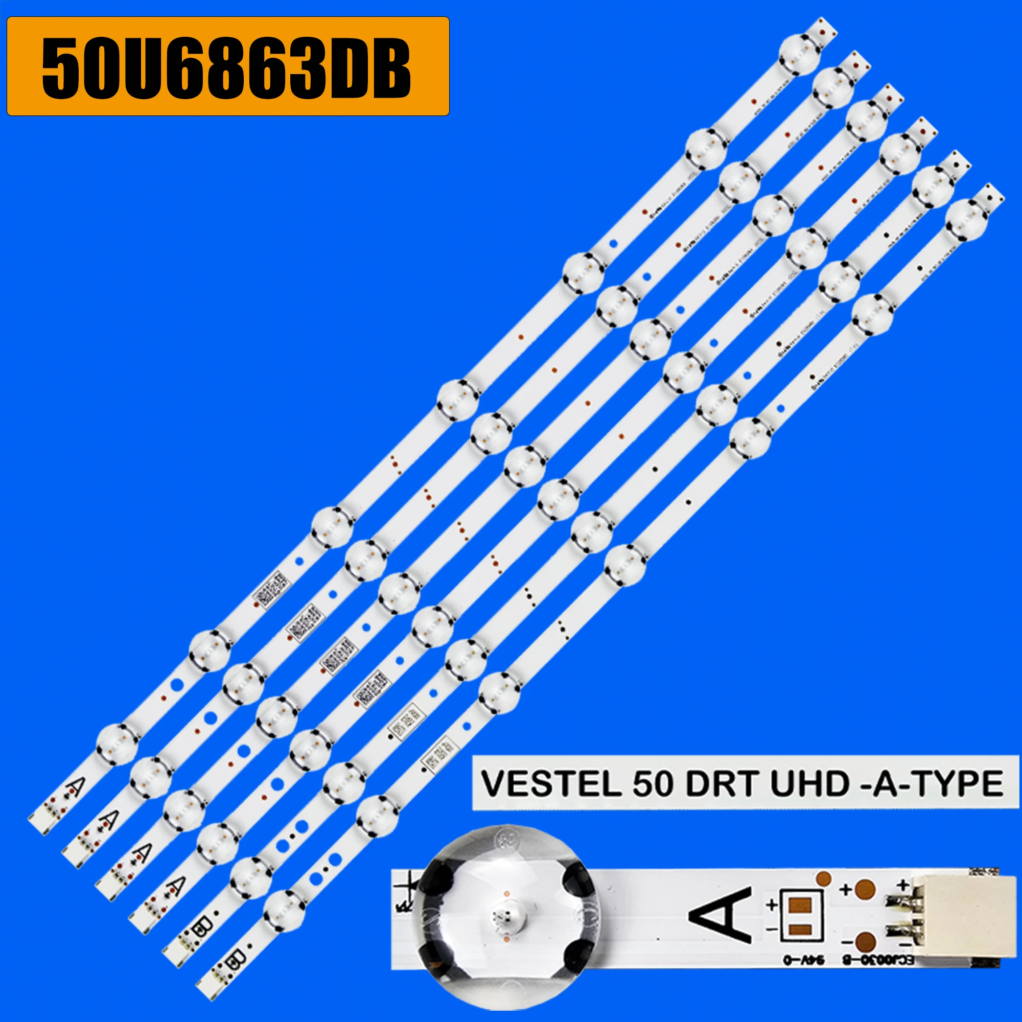 

Светодиод для 50U6863DB 50UHL500UY VL50HK15T74U ULV50TS292SMART MD32025DEN LT1397 LED B1303A 50TU5020 50WU401A 50UD8100 50UD8400