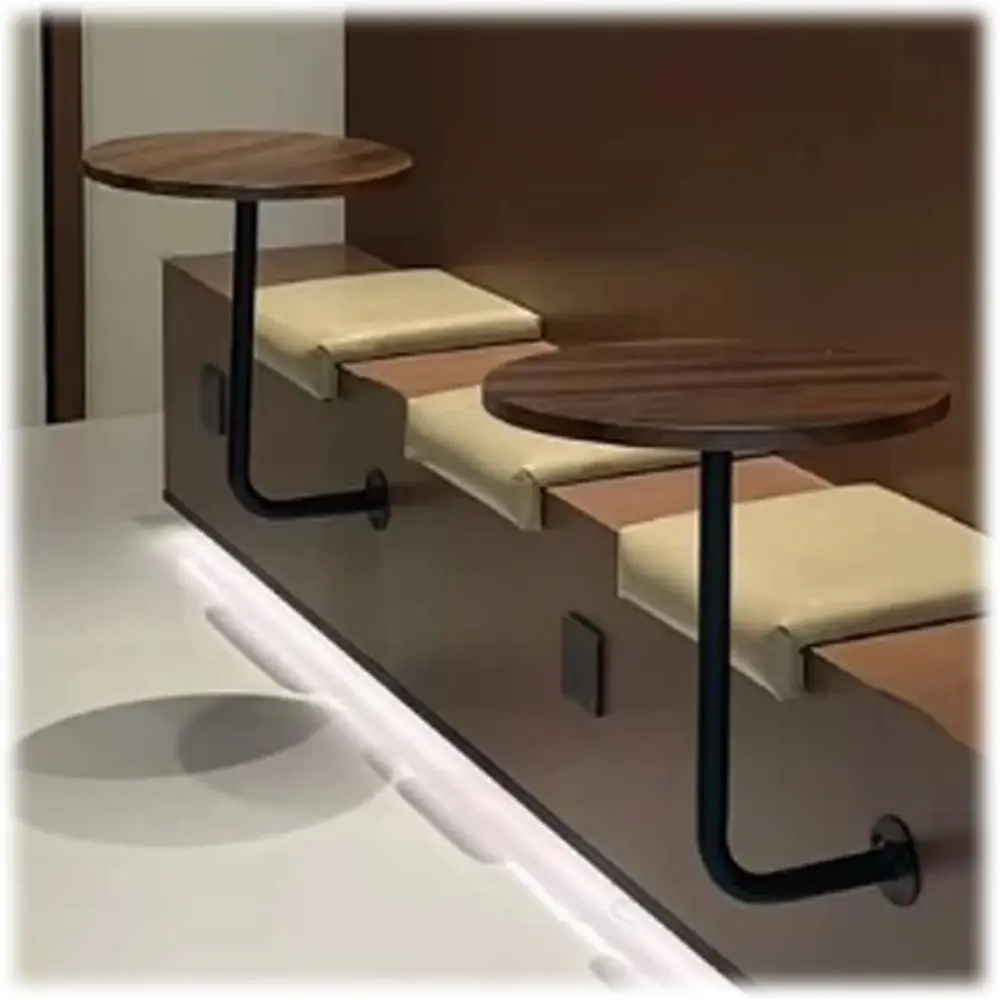 Small Round Wall-Mounted Tale, Mini ar Tray, ooth loating Desk, Soa Side Tale, Made o Solid Wood, Space Saving Design Sturdy(lac