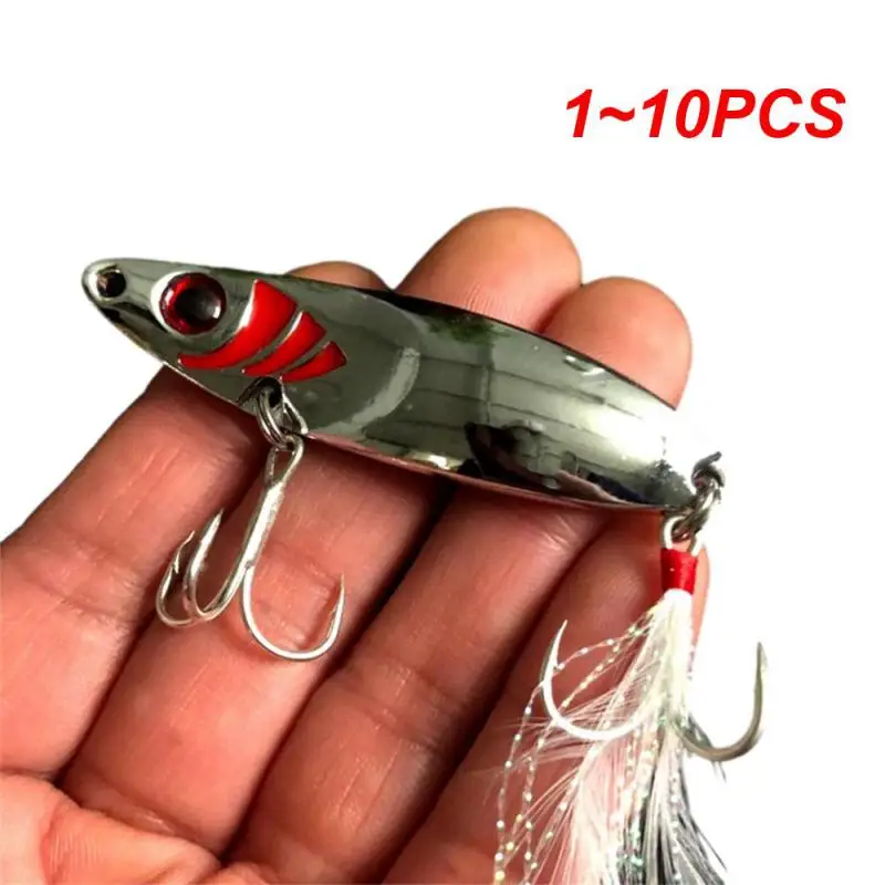 

1~10PCS Fake Bait Lure Spoon Metal Sequins Spinner Spoon Luya Fishing Hard Baits