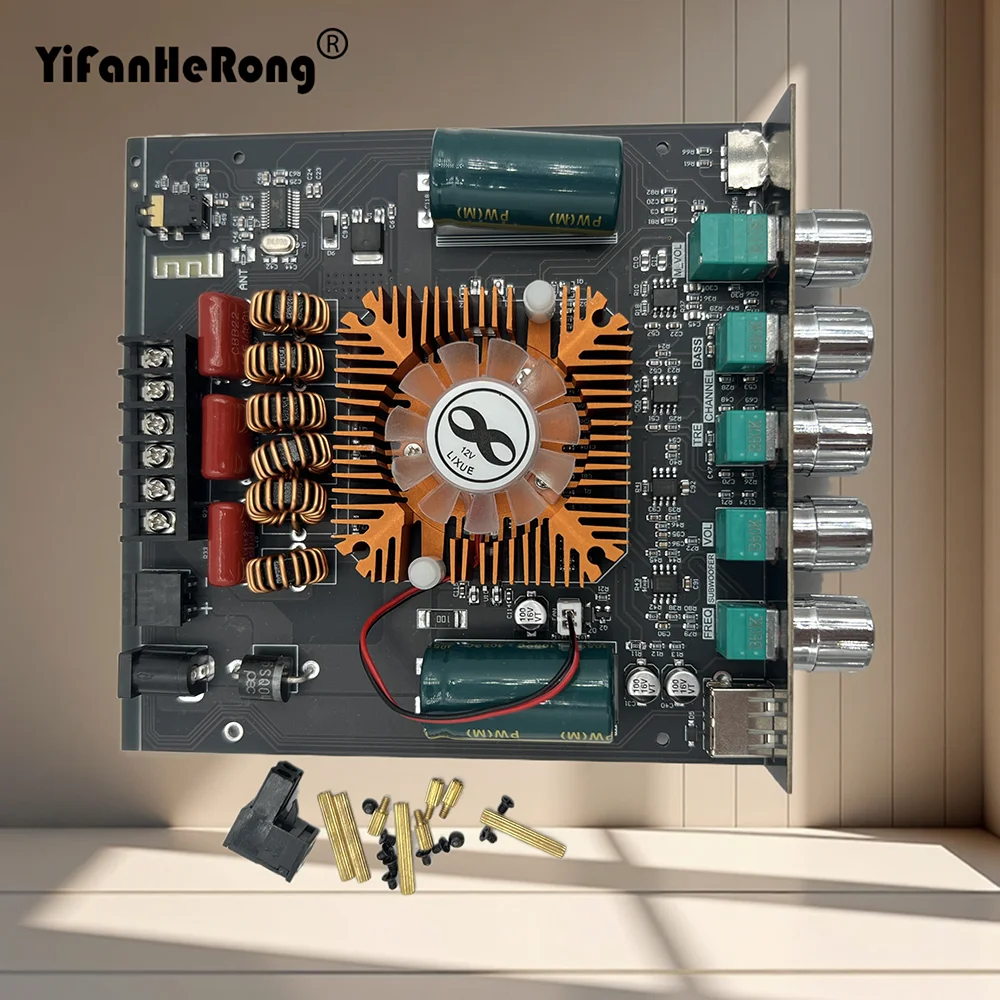 Digital Amplifier Module ZK-HT21 with Subwoofer TDA7498E Stereo Power Amplifier Module DC15-36V 160Wx2+220W Bluetooth-Compatible