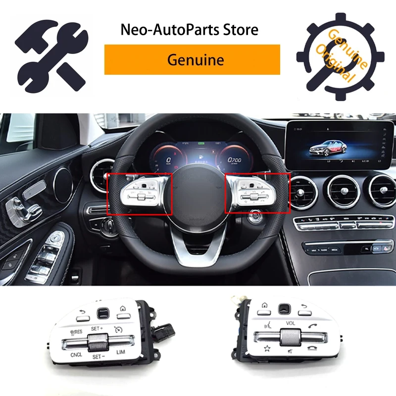 A0999059708 Genuine Steering wheel Multifunction Buttons For Mercedes Benz A B C CLS E S G GLE OEM 0999059708