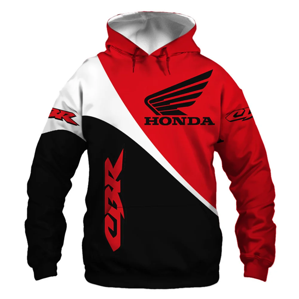 

2025 Hot Sale Honda 3D Motorcycle Racing Long Sleeve Loose Sweatshirt Street Casual Harajuku Jacket For Men And Women