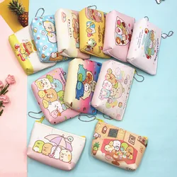 Random 3PCS Hello Kitty Purse Creative PU Coin Purse Sumikkogurashi Keychains Case Coin Pack Mini Kids Bag Small Cute Wallet