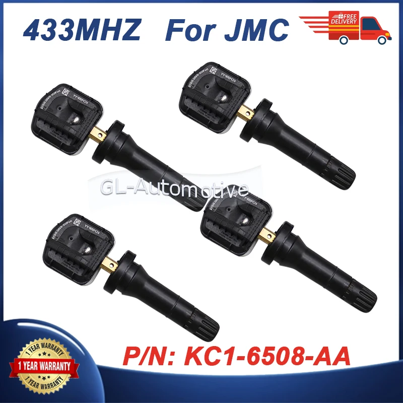 

KC1-6508-AA KC16508AA 4PCS TPMS Tire Pressure Sensor For JMC BaoDian TeShun Yu Wins S350 YuHu 7 5 Ford Territory 433MHZ