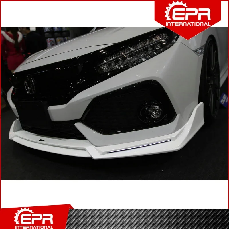 For Civic FK7 Hatchback BTZ Style Carbon Fiber Front Lip Trim FK7 Body Kit Racing Part Carbon Front Splitter Lip For FK7