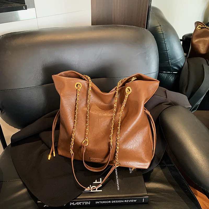 

2025 New Women's Tote Bag, Minimalist Large Capacity Shoulder Purse, Soft Faux Leather Top Handle Bag for Work & Daily Use​