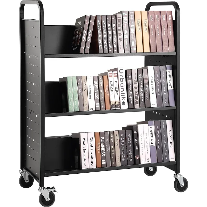 Black Book Cart, 330 Lbs Library Cart, 39.4