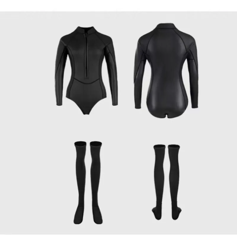 One-piece wetsuit, long-sleeved full body sunscreen, surf snorkeling suit, free diving suit