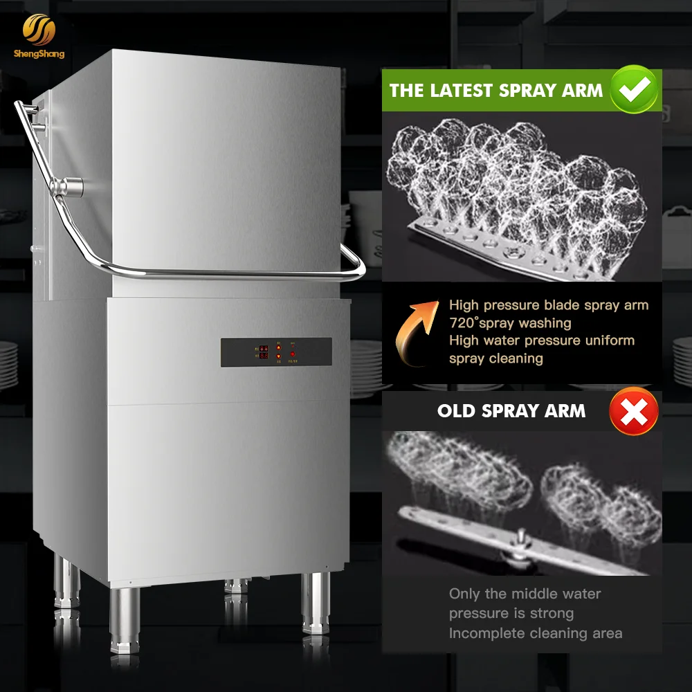 

Energy Conservation Commercial Dishwasher Restaurant Hotel Kitchen Use Hood Type Freestanding Machine