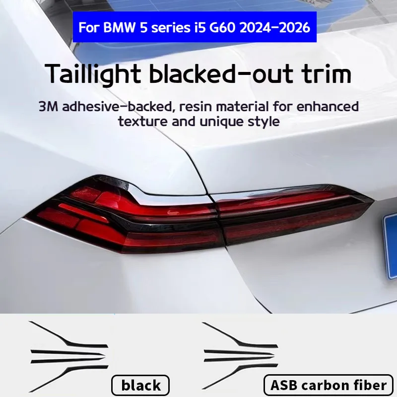 

For BMW 5 series i5 G60 2024-2026 Car Tail light blackening decorative strip Darth Vader sticker appearance accessory