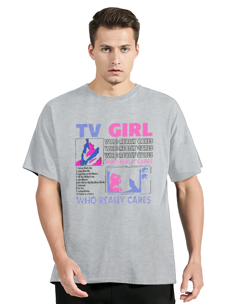 Camiseta de algodón para hombre y mujer, camisa de Fitness con estampado de la serie de TV Who Really Cars, Estilo Vintage, ropa de calle de gran tamaño, Unisex