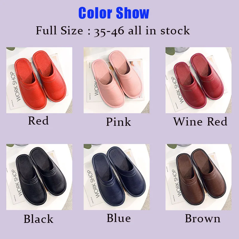 Size 47 48 Precision Stitching 2024 Classic Indoor Slippers Man Women Fur Leather Shoes Unisex Spring Home Leather Slippers Men