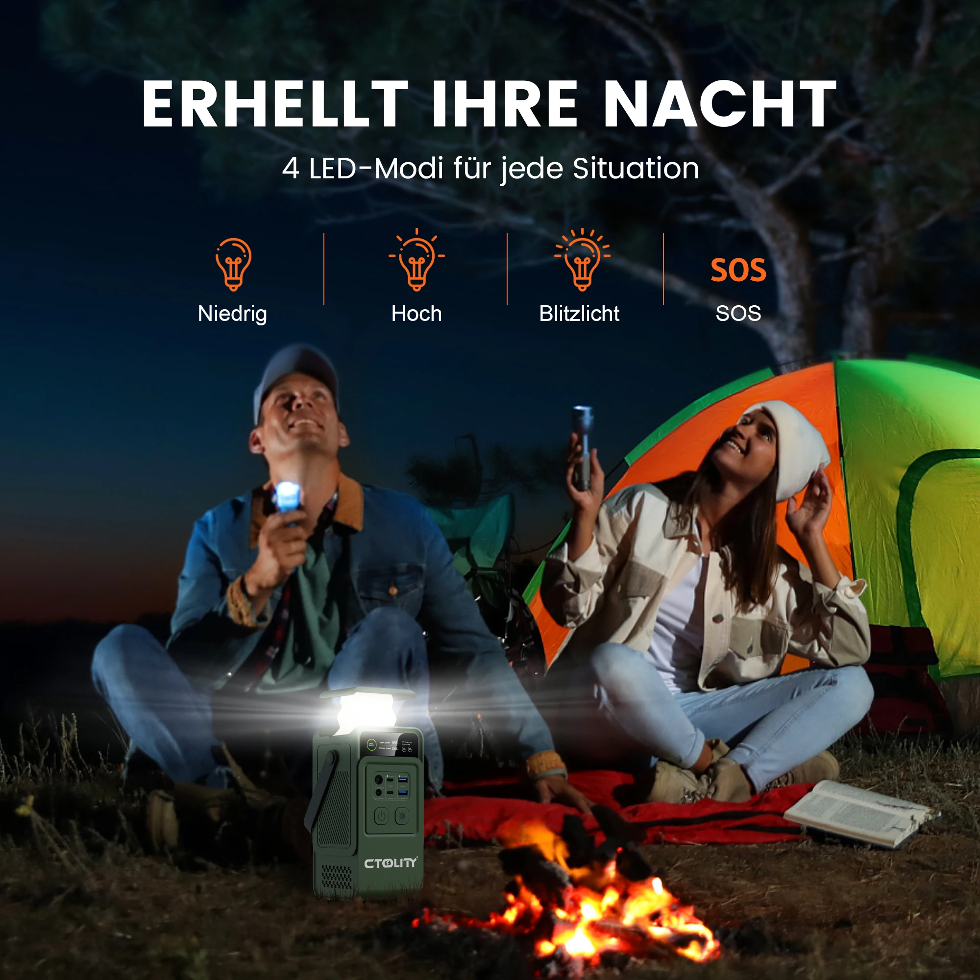 CTOLITY AP200L 60000mAh مولد الطاقة الشمسية 200 واط بنك الطاقة المحمول LiFePO4 للتخييم في الهواء الطلق والاستخدام المنزلي في حالات الطوارئ الصيد RV #3