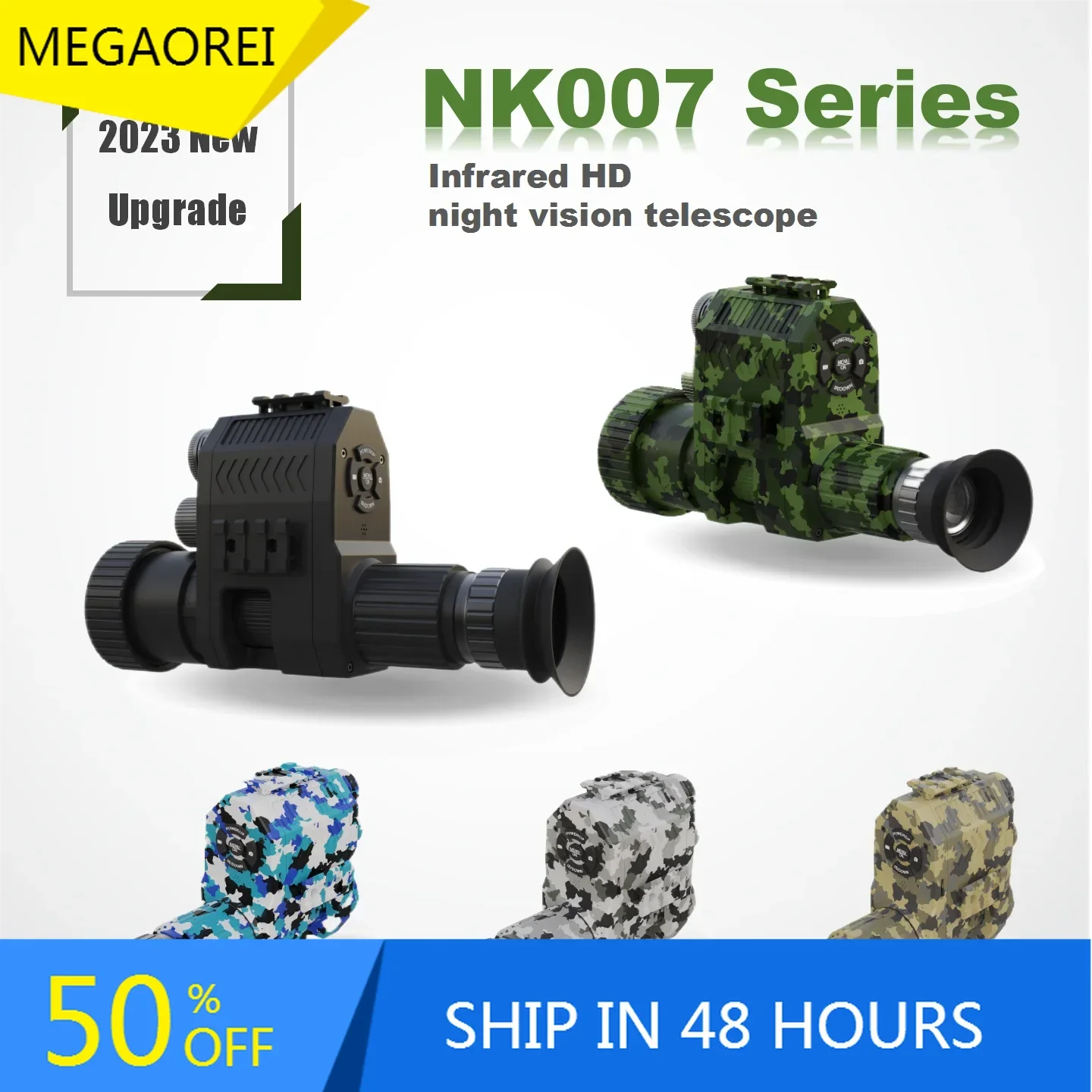 

2025New 2023 NK007 series Megaorei laser infrared 1080P full screen 4x zoom portable Monocular telescope camping hunting camera