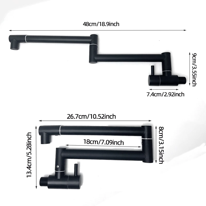 Baokemo للطي في الحائط صنبور 304 الفولاذ المقاوم للصدأ دوران عالمي صنبور المطبخ أخفى صنبور بارد واحد #5