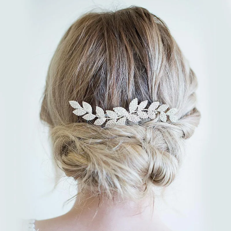 Volledig Strass Bruids Haar Kam Luxe Legering Haaraccessoires Voor Vrouw Haar Decoratieve Ornamenten