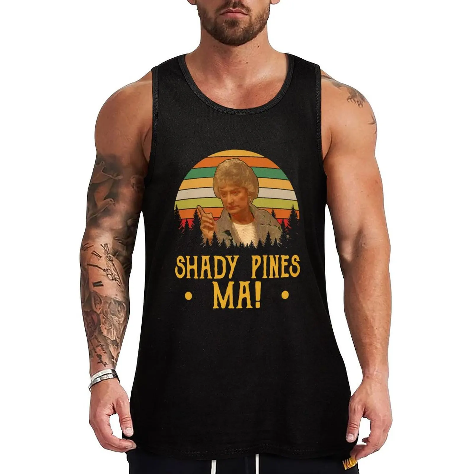 

Shady Pines Ma Tank Top mens clothing gym Men's t-shirts Men's vest