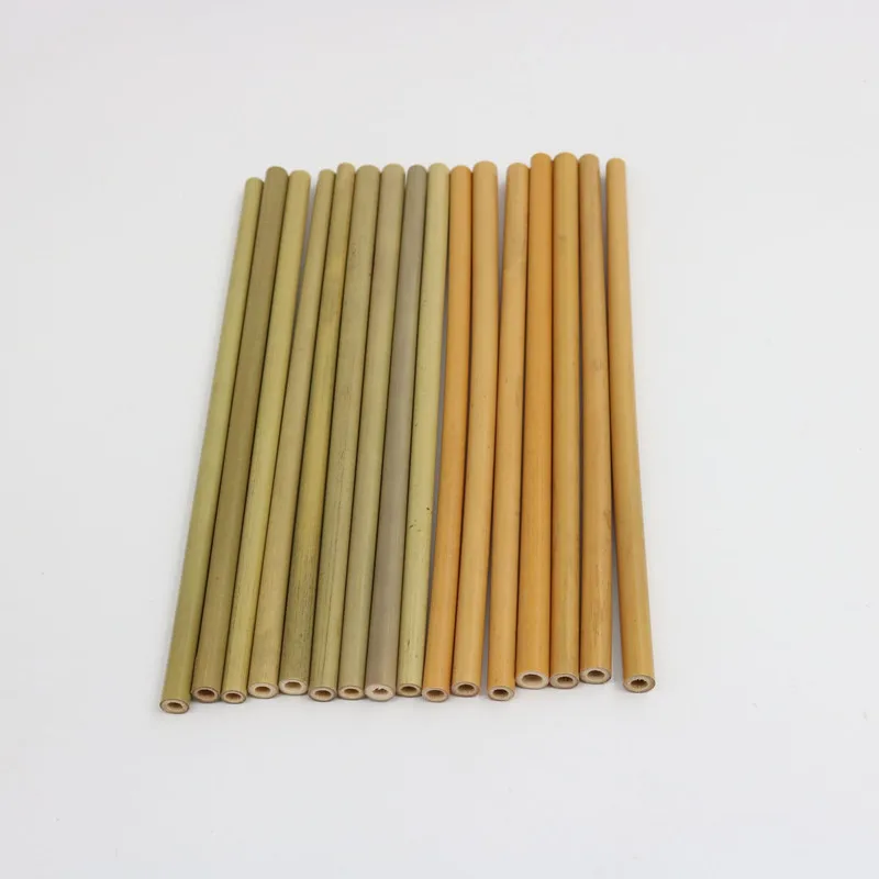 

100Pc/Set 20cm Bamboo Straw Reusable Drinking Straws For Party Birthday Wedding Bar Tool Barware