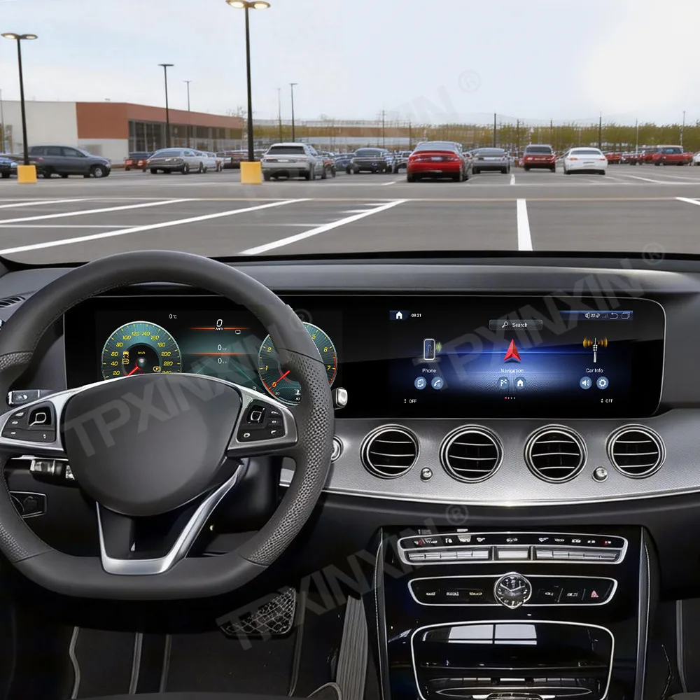 

Двухэкранный 12,3-дюймовый мультимедийный проигрыватель для Mercedes-Benz E 2016-2020 Coupe с Android 14, CarPlay, GPS-навигацией и функцией автомагнитолы