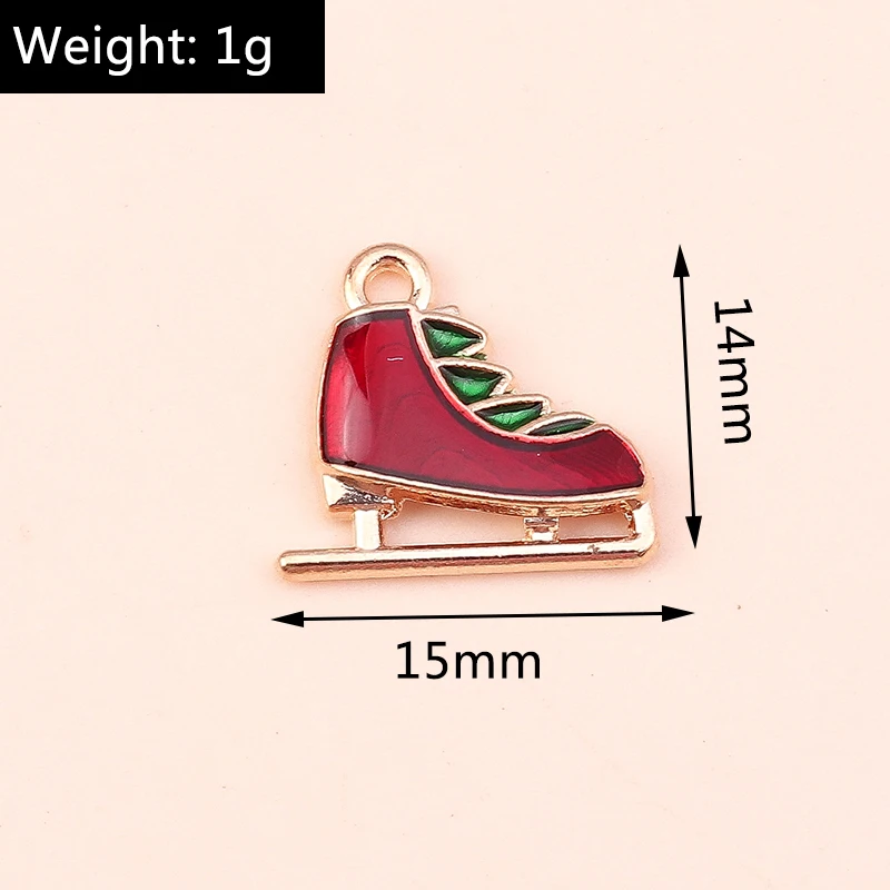 10 Stück Mix süße Weihnachtsmann Charms Emaille Weihnachten Schneemann Stiefel Charms Anhänger für Schmuckherstellung DIY Ohrringe Halskette Geschenke – Detail 28