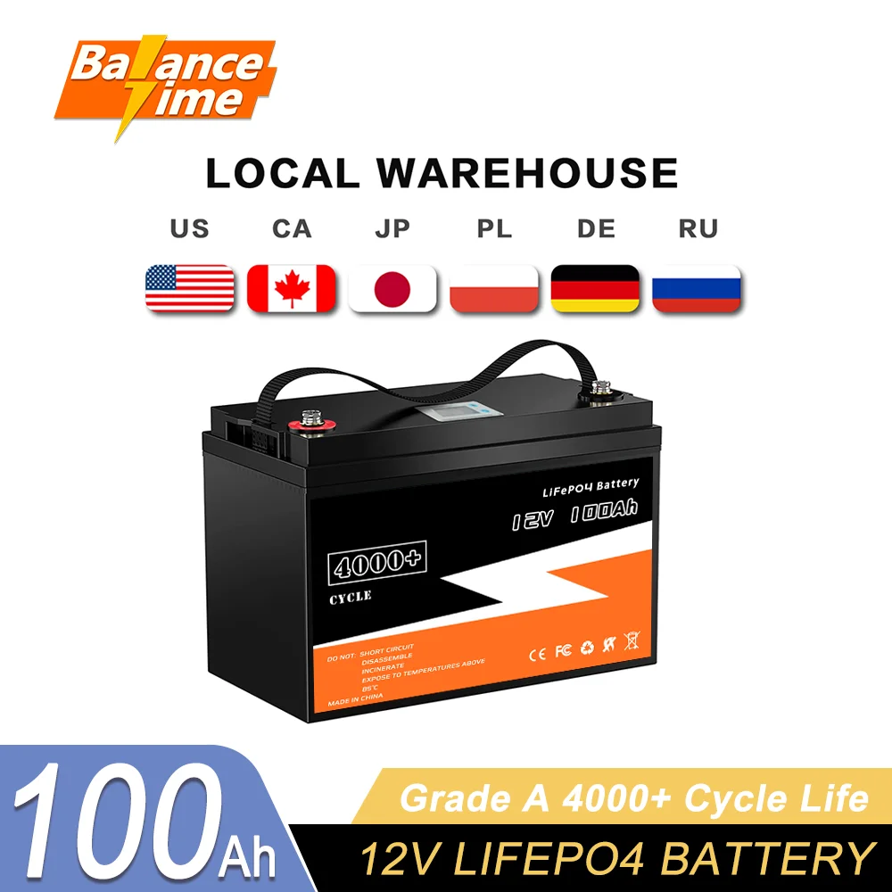 

New 12v 6Ah 10Ah 12Ah 20Ah 50Ah 80Ah 100Ah LiFePo4 Rechargeable Battery for Kid Scooters Boat Motor No Tax&VAT