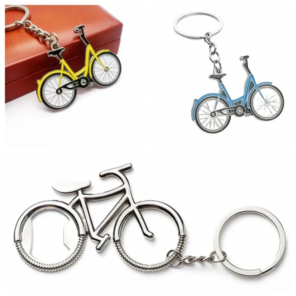 Metal Bicycle Keychain Multifunctional Bike Shaped Bottle Opener Keyring Portable Fashion Bike Key Rings Thanksgiving