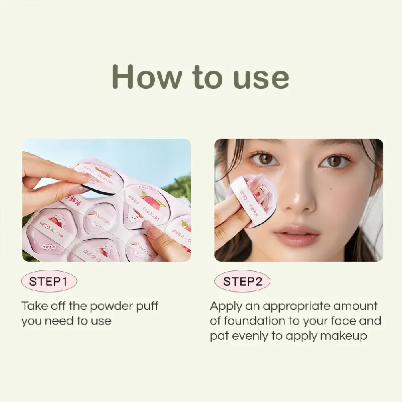 8 PCS Puszek do pudru Super miękka gąbka do makijażu na mokro i na sucho podwójnego zastosowania Przyjazna dla skóry