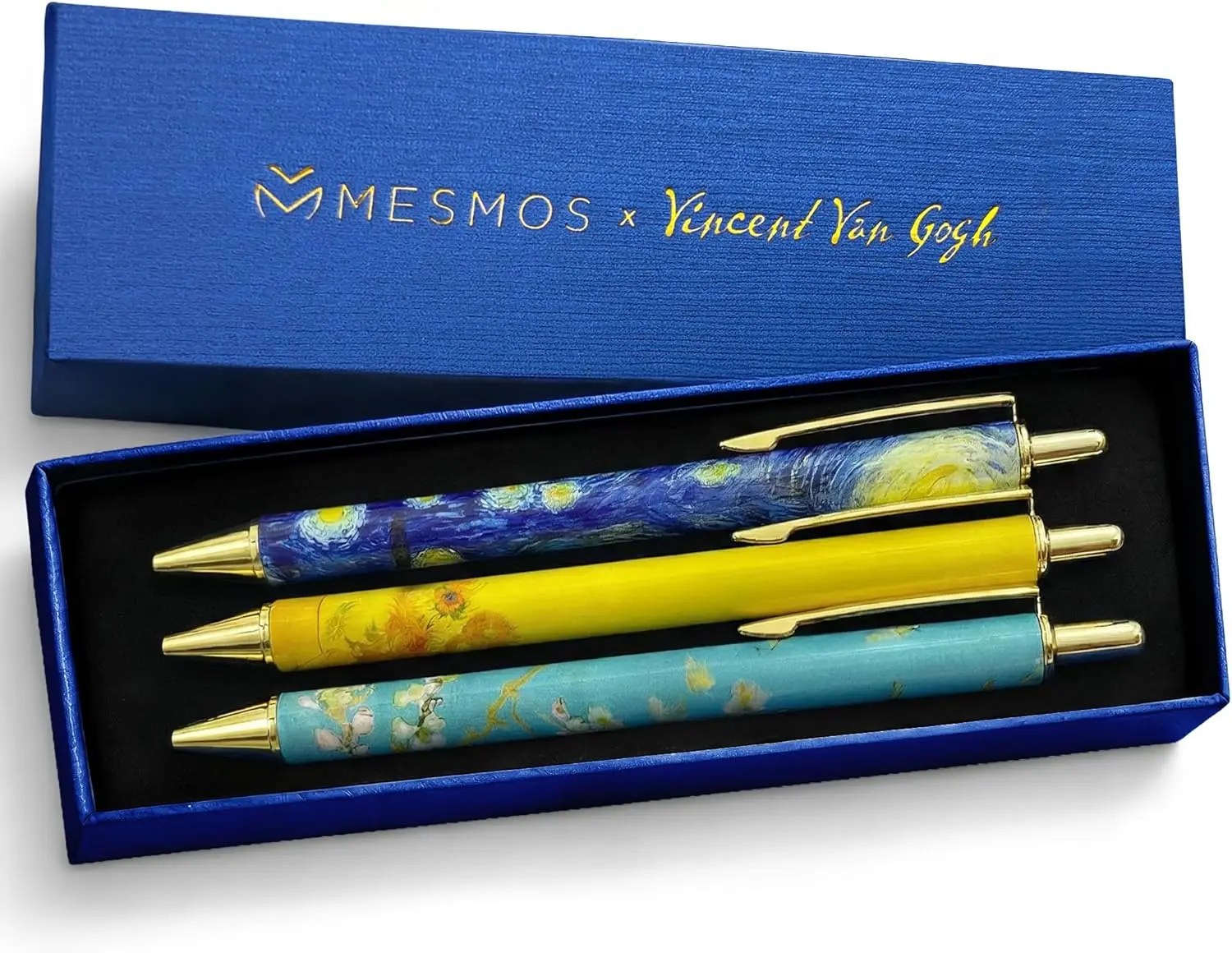 

Набор из 3 роскошных ручек в стиле Ван Гога, эстетичные и стильные ручки для женщин, для ведения дневников и офисного использования