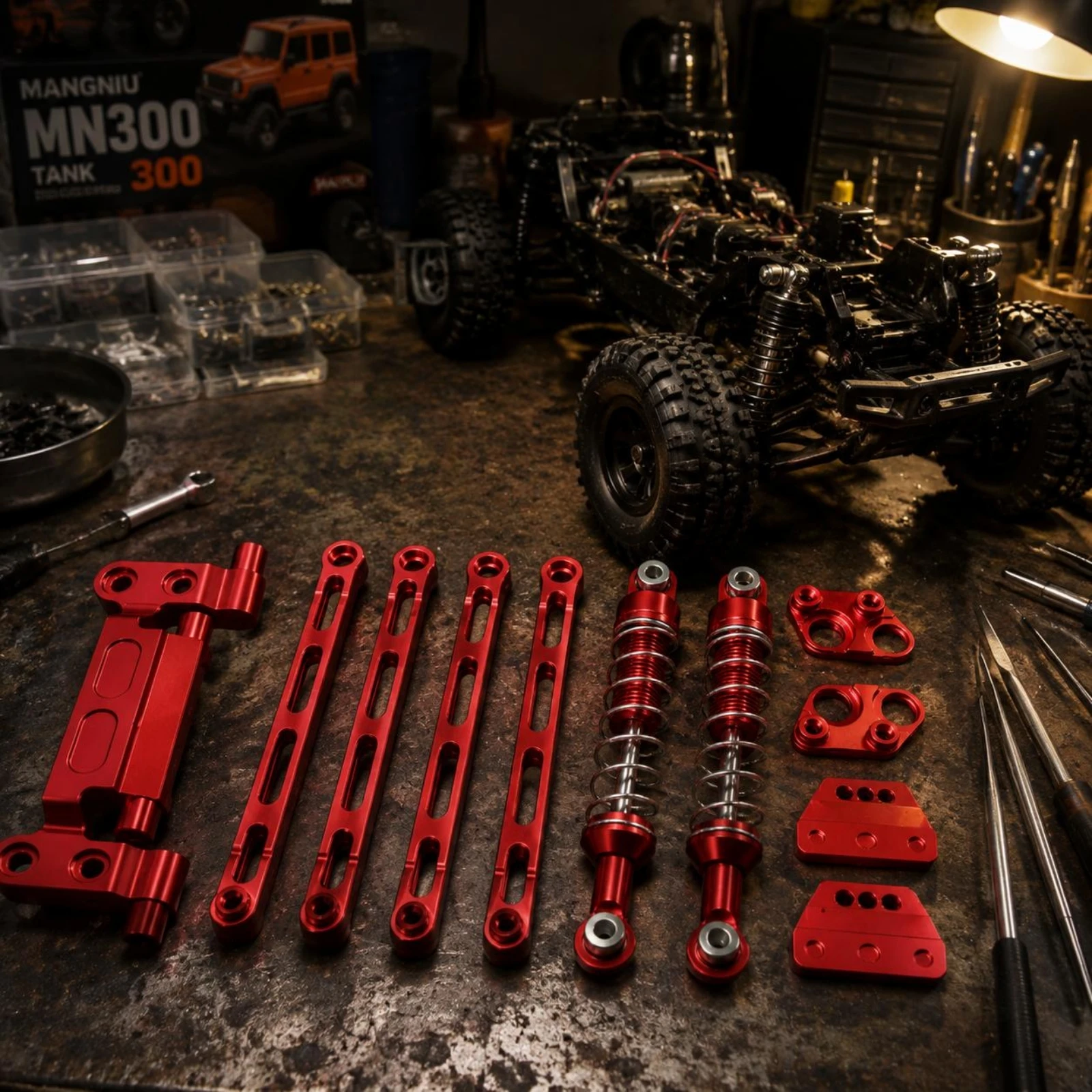 Rear Shock Mount Kit Aluminum  - Rc Hobby Kit ulasan dan harga