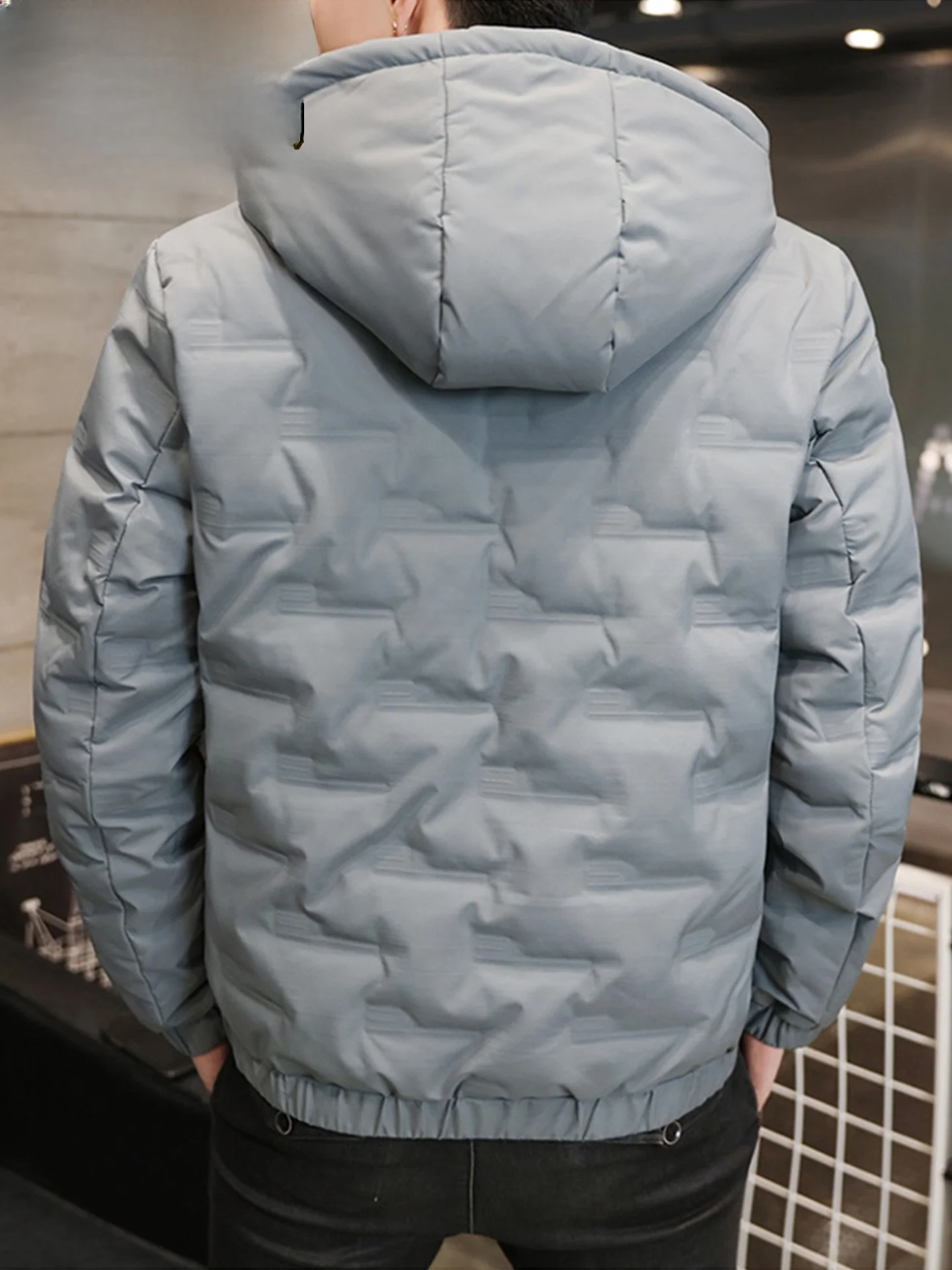 

Men's Winter Jaet Lightweight down Cotton Coat Hooded Thiened Warmth Cotton Padded Coat Casual Sle Polyester Fiber