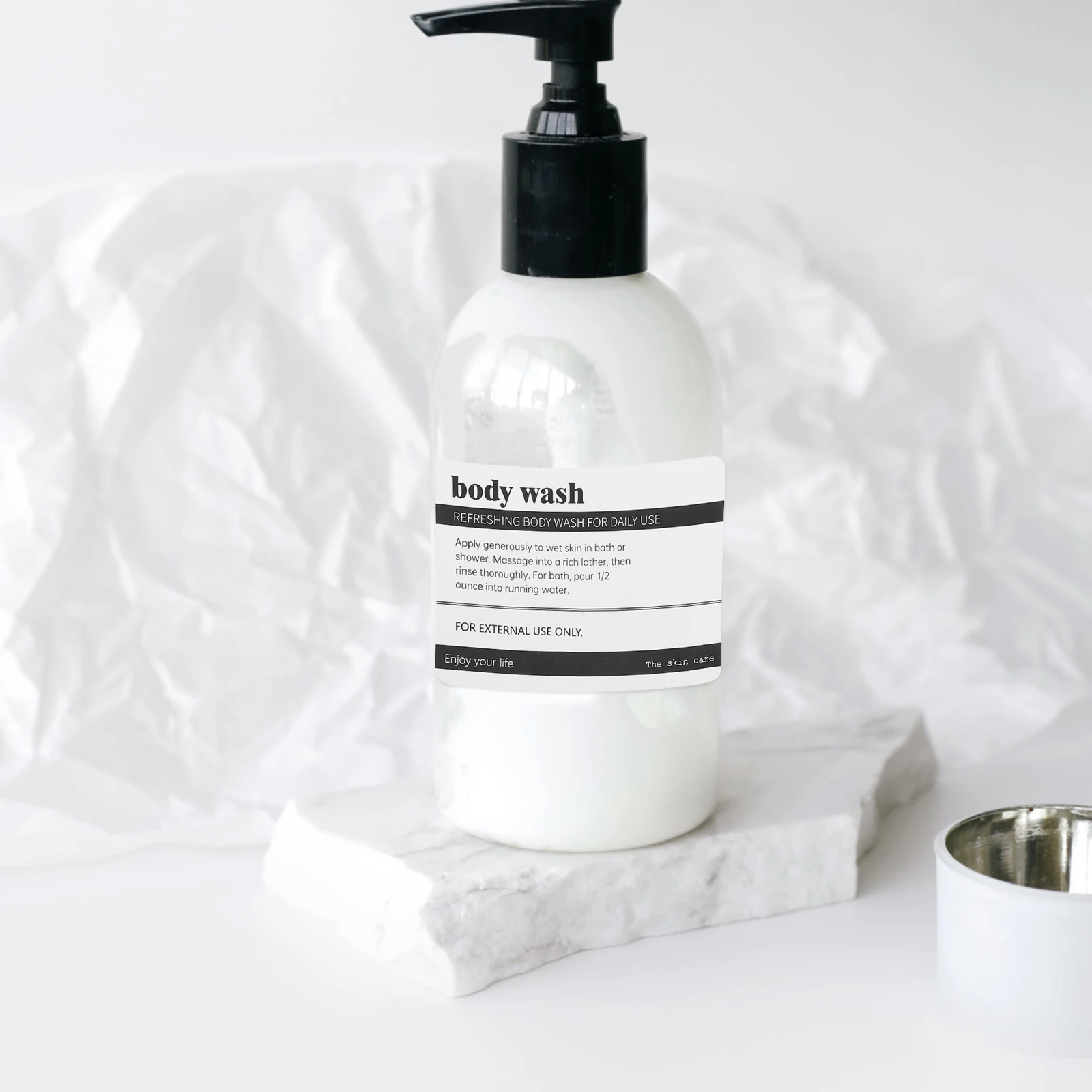 

8 Sheets PVC Self Adhesive Stickers for Skincare Products Labels Toiletries Bottles Bathrooms Clear Identification