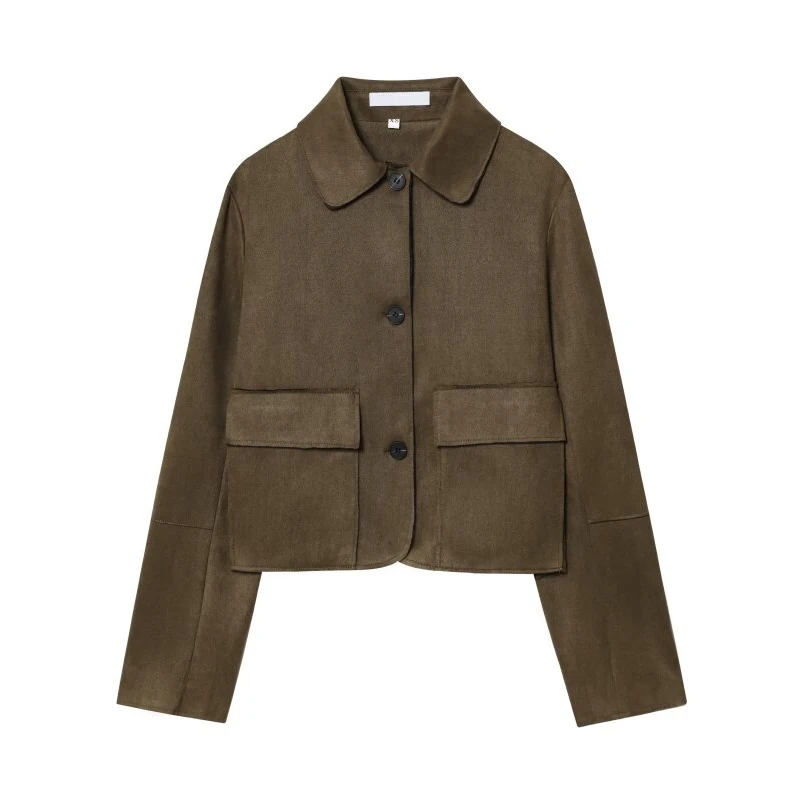 

Winter Autumn Loose Cropped Windbreaker Jacket Women Short Coat Outerwear Warm Female Streetwear Tops