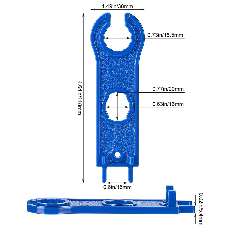 태양광 커넥터 도구 렌치, MC4 커넥터용 태양광 패널 커넥터 조립 도구, 플라스틱 태양광 렌치 스패너, 4 개