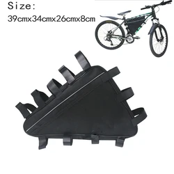 Battery Storage Bag Mountain Bike Triangle Tube Frame Bag Hang Battery Storage Easy to Disassemble and Firm Black For Bicycles