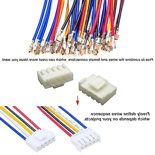 

JST-VH 3.96mm Pitch Male Female Connector with 20AWG Pre-Crimped Cables, VH 3.96mm Male Female Housing Connector VH
