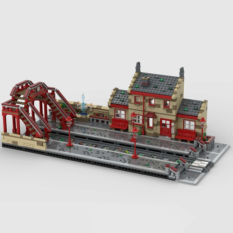 Magical Movie Model MOC Building Bricks Train Station And Overpass Modular Technology Gifts Holiday Assemble Children Toys Suit