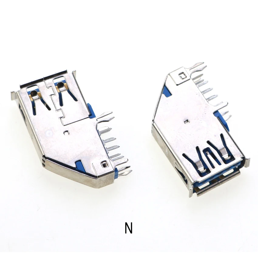 2 Stück USB 3.0 USB-3.0-AF AM Typ Port Stecker Buchse Lötanschlüsse PCB-Buchse für USB-Schnittstellenanschluss 90/180 Grad – Detail 16