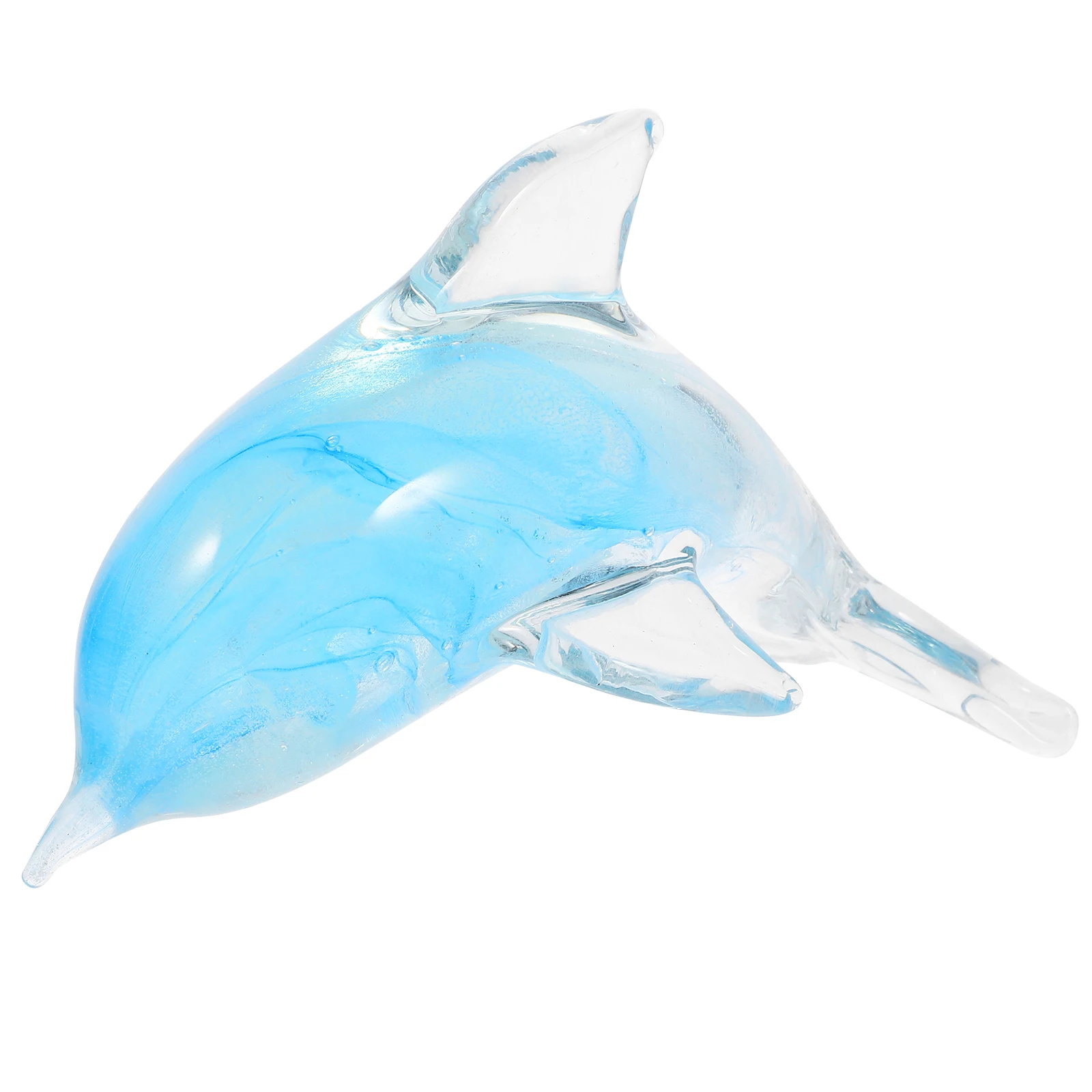 

Glass Dolphin Decoration Desktop Craft Ornament For Living Room Space Bedroom Kids Fine Art Sculpture Sea Animal Unique Glass