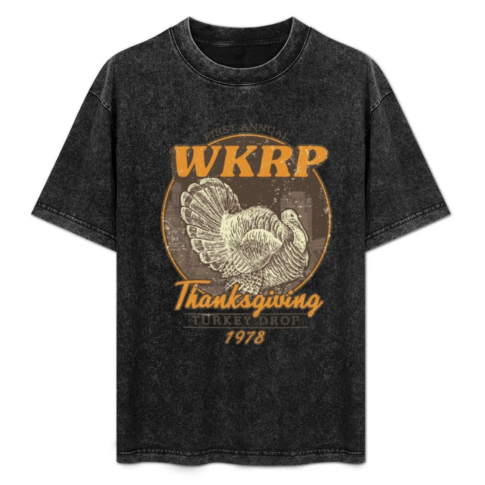 

WKRP Original Retro Turkey Drop T-Shirt Breathable Lightweight Summer Top
